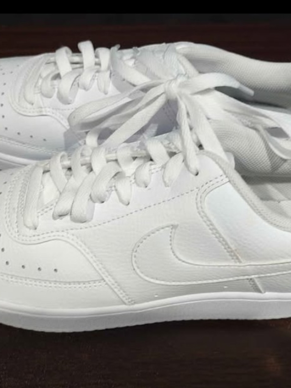Nike Women's All-White Leather Low-Top Sneakers